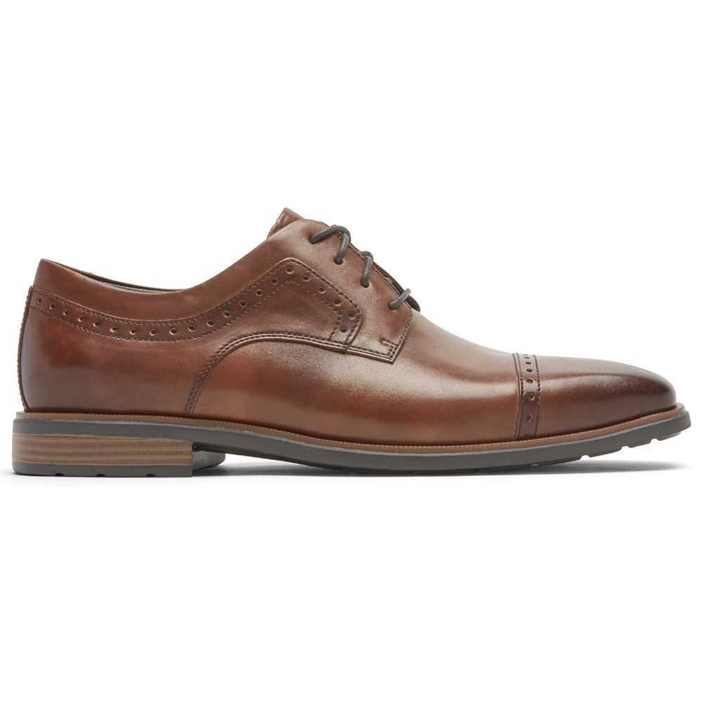 Rockport Mens Farrow Cap Toe - Oxfords Brown - WTR724359